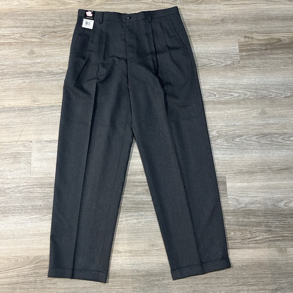 Vintage Claiborne Mens Dress Pants Size 36x32 Pleated 90's Y2K Baggy NWT
